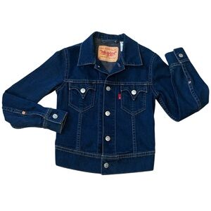 Levi’s Iconic Type 1 Blue Denim Cropped Jean Jacket Size M